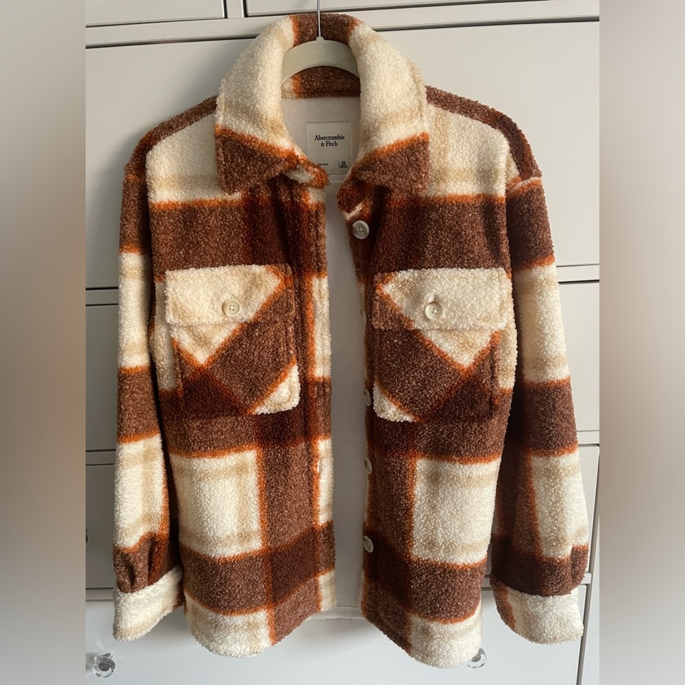 Abercrombie plaid Sherpa Shacket